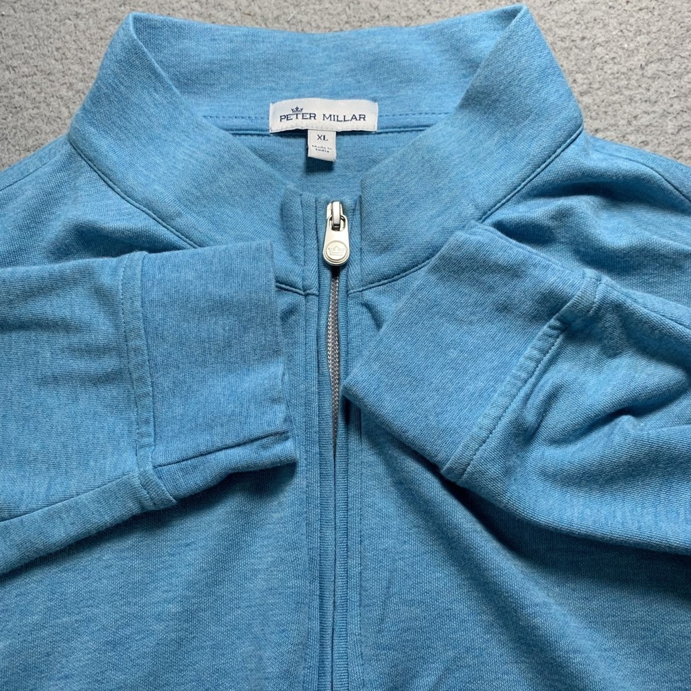 PETER MILLAR Sweater Mens Size XL Pullover Sweatshirt Extra Large Blue - Picture 7 of 8